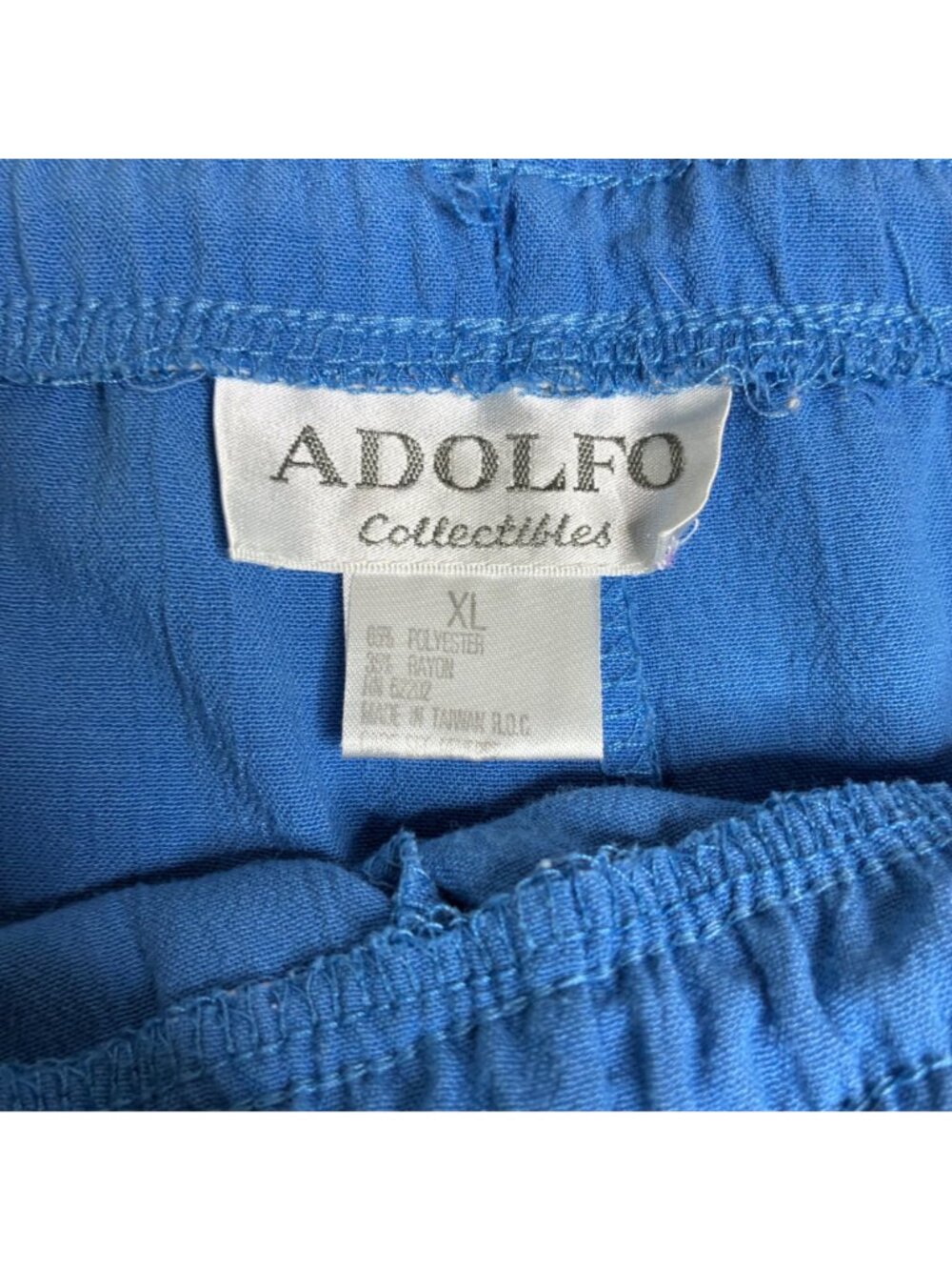 Adolfo Collectibles Blue 2-Piece Set XL With Embroidered Top & Pants Polyester/R - Picture 8 of 11